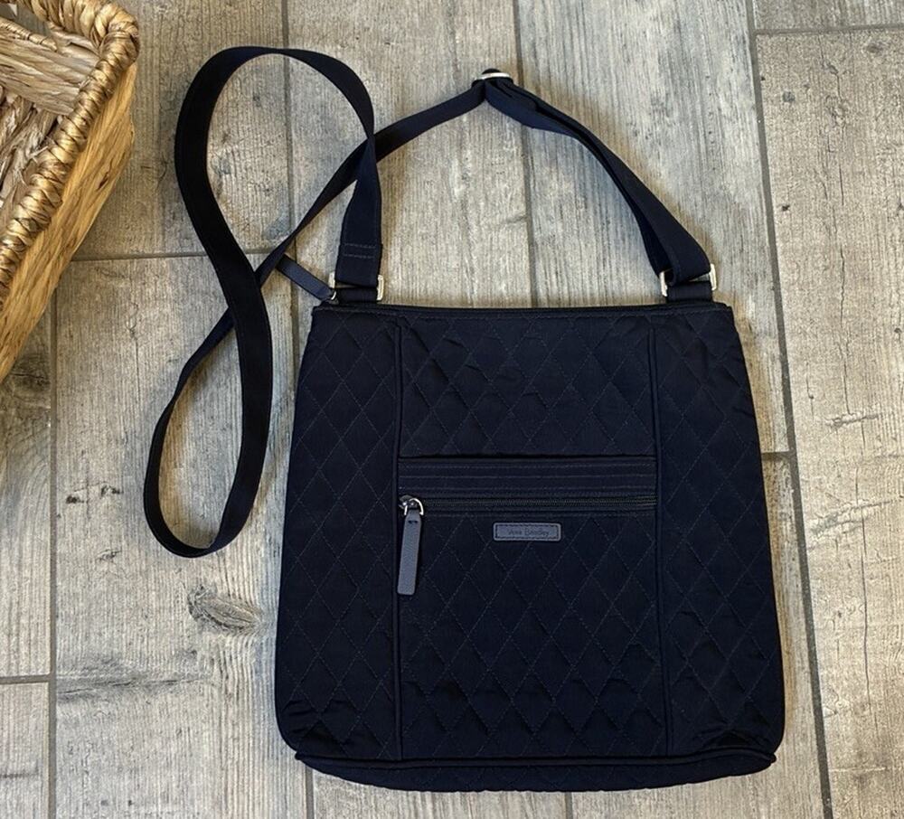 Vera Bradley Classic Hipster Crossbody Bag Navy Blue Quilted Microfiber Purse